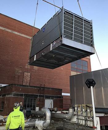 View of a large system replacement at a client facility